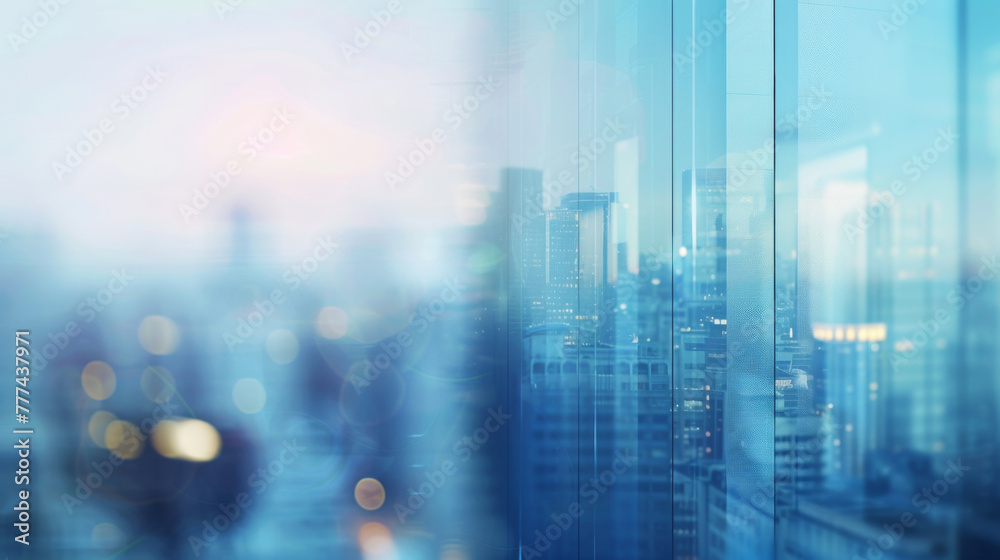 Blurred cityscape background with blurry office building windows. Abstract blurred city skyline view through glass. Blurred cityscape background with blurry office building windows. Abstract blurred city skyline view through glass.