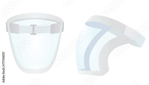 Face cover shield. vector illustration