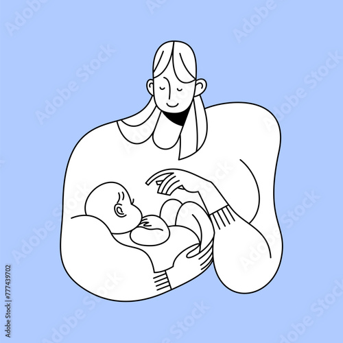 Mother and Baby Spot Vector Illustration (ID: 777439702)