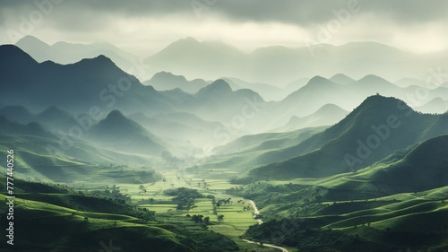 mountain scenery in one of the green countrysides © Amena