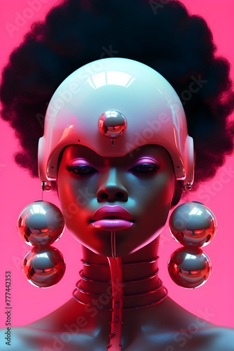 Afrofuturistic 3D Pop Art: A Vibrant Anthropomorphic