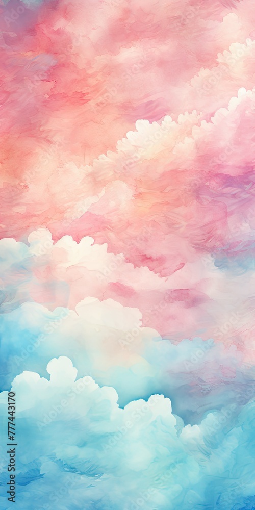 Dreamy Watercolor Skies: A Heavenly Canopy Above