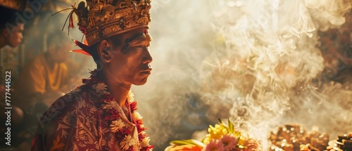 Man in traditional costume at a Balinese