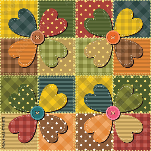 patchwork background with different patterns	