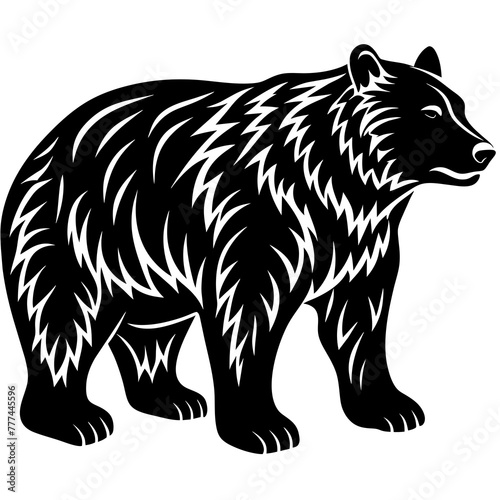 illustration of a bear,bear Silhouette Graphics Vector Illustration,head of a bear Line Art,bear Svg t shirts Design, Laser Cut File Cricut, Paper Cut and Printing, Bear face Svg,lion For Kids Bundle