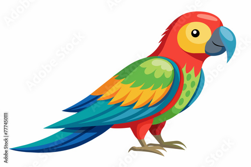 Parrot vector with white background. © mk graphics