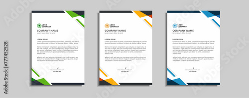 modern corporate letterhead template design