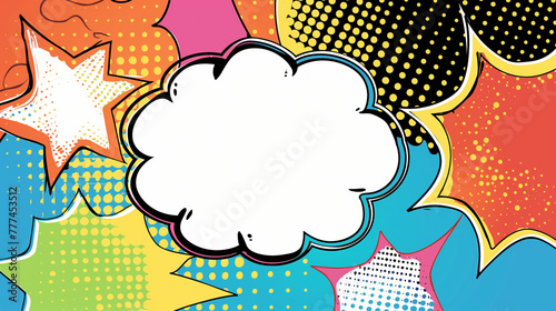 Blank colorful comic abstract background photo