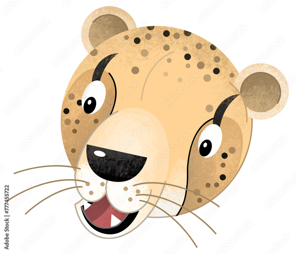 cartoon scene with cheetah cat animal theme isolated on white background illustration for children cartoon scene with cheetah cat animal theme isolated on white background illustration for children
