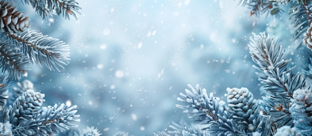 Winter snow poster banner, christmas background of snowy winter Winter snow poster banner, christmas background of snowy winter