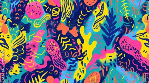Simple Color Abstract Pattern Design