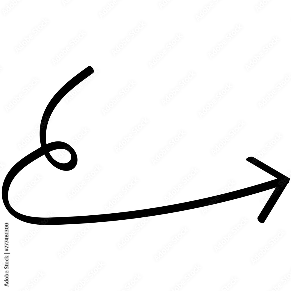 Black Curve Arrow Decoration Black Curve Arrow Decoration