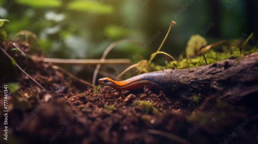 Close up view of common brown Spanish slug on wooden log outside. Big slimy brown snail slugs crawling in the garden. Close up view of common brown Spanish slug on wooden log outside. Big slimy brown snail slugs crawling in the garden.