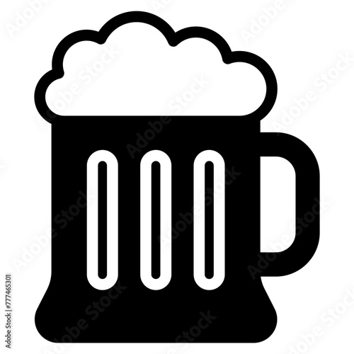 Beer mug icon, alcohol, beer glass icon, alcohol drink.