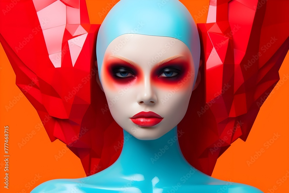 Anthropomorphic Pop Art Lilith: A Bold Interpretation of Mythological Fiction