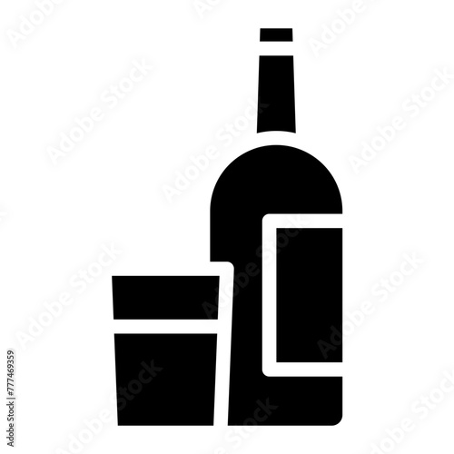 Wine bootle and a glass icon