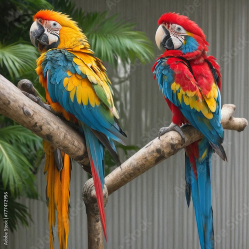 blue and yellow macaw © Naina