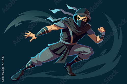 a ninja shrouded in mystery and skill moves with