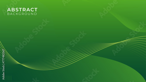 Abstract green background design, Template Vector Green colors, Background with Wave, lines abstract design. Fluid and Futuristic design. Vector template	


