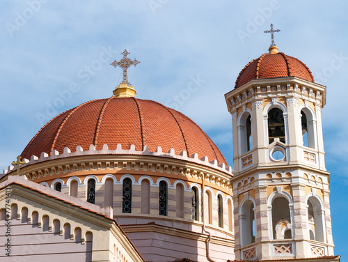 Church of Saint Gregory Palamas in a sunny afternoon in Thessaloniki, Greece