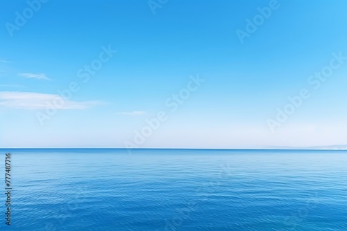 Blue sea and sky with clouds. Sky background