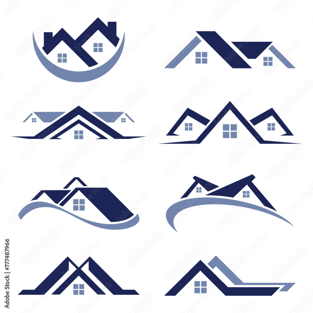 Collection of modern home logos. Housing logo. Real estate business logo