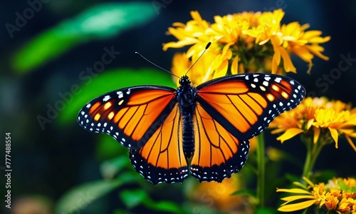 monarch butterfly on a flower © Foodandplants