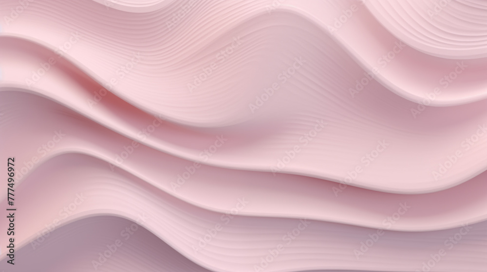 Obraz premium Pastel pink waves abstract background