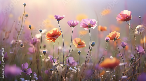 field of poppies flower