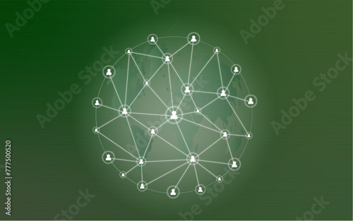 Global user network background template image. communication global network background