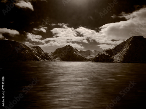 Moon-lit landscape