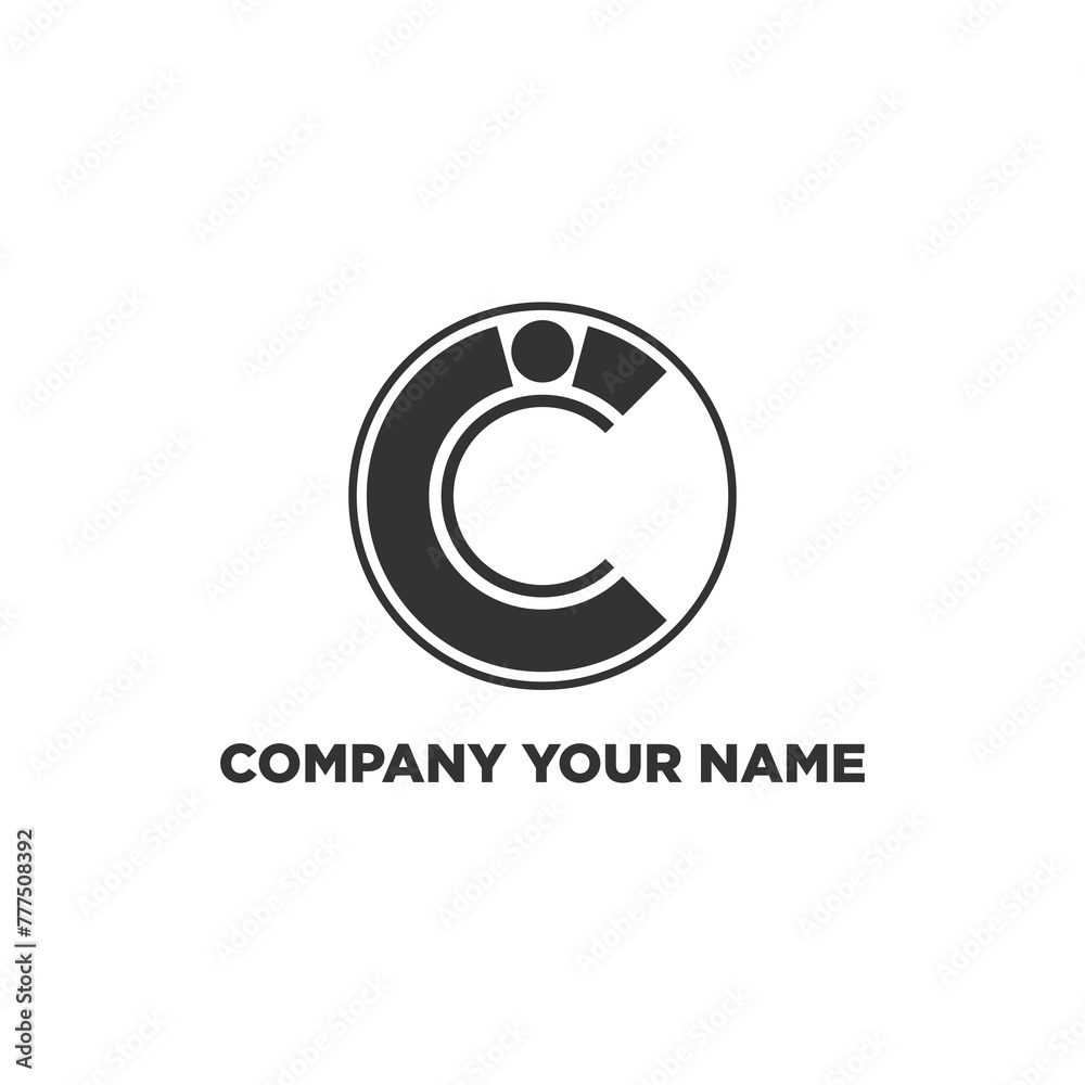 abstract logo design with inicial ICC abstract logo design with inicial ICC