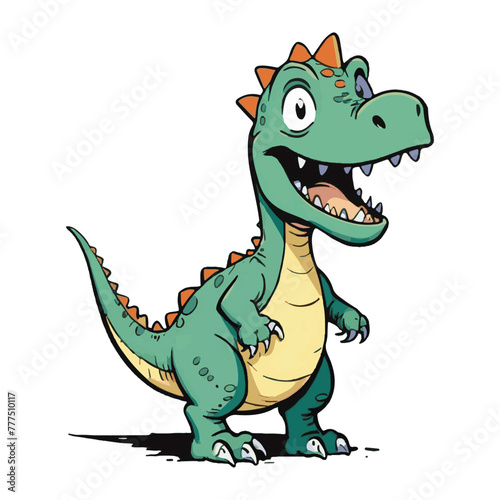 vector clipart a funny dino  isolated