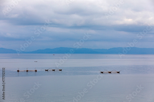 Fishing boats on Kivu lake, Karongi, Rwanda photo