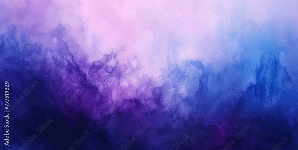 Abstract Blue and Purple Watercolor Background with Soft Texture mysterious backdrops, dark purple and light indigo Generative AI