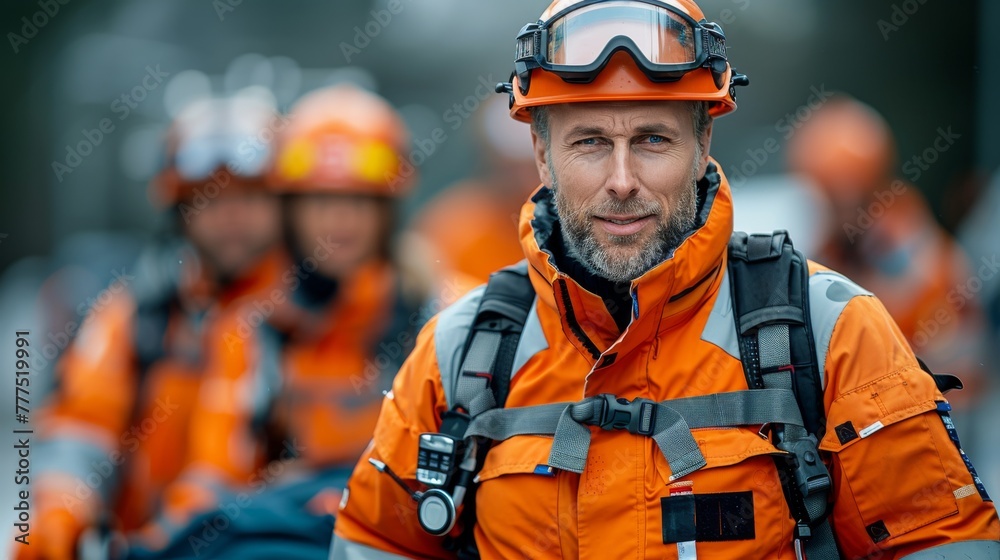A happy doctor and orderly transporting a patient on a stretcher, embodying care and efficiency in motion A happy doctor and orderly transporting a patient on a stretcher, embodying care and efficiency in motion