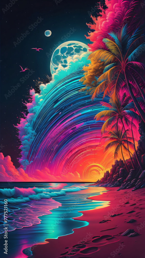 tropical island with palm trees tropical island with palm trees