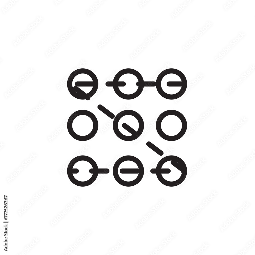 Keypad Dots Phone Line Icon Keypad Dots Phone Line Icon