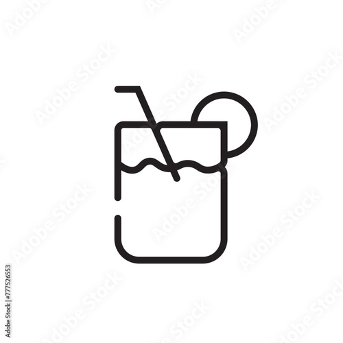 Drinks Recipes Food Line Icon