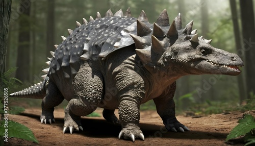 Ankylosaurus-An-Ankylosaurus-Lumbers-Through-The- © hAFSA