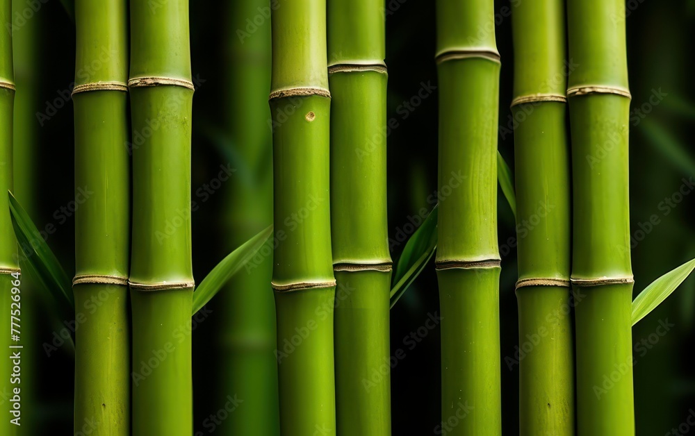 Fototapeta premium Dense bamboo forest showing natural symmetry