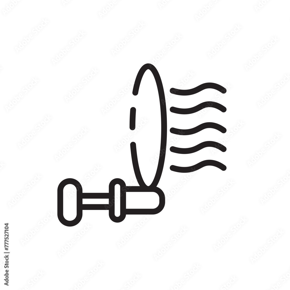 Production Turbine Wind Line Icon Production Turbine Wind Line Icon