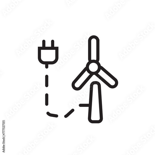 Resource Windmill Plug Line Icon