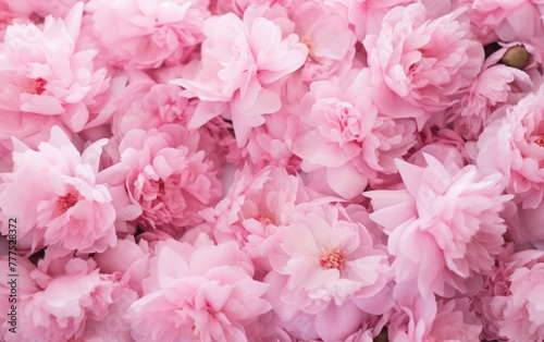 Full frame pink cherry blossoms background