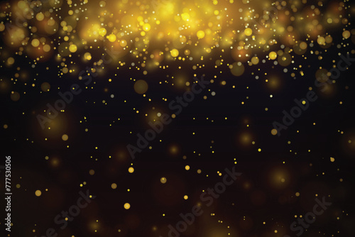 Black circle and yellow dot background design vector 