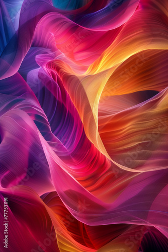 Abstract expression of musical harmony, visualizing sound waves through rhythmic patterns and bold color harmonyhyper realistic, low noise, low texture, futuristic style