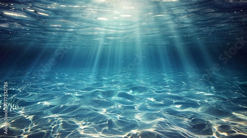 Underwater Background with Sun Rays