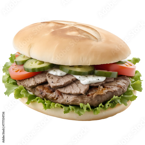 Gyro image isolated on a transparent background PNG photo, Sushi Gyro image on a transparent background
