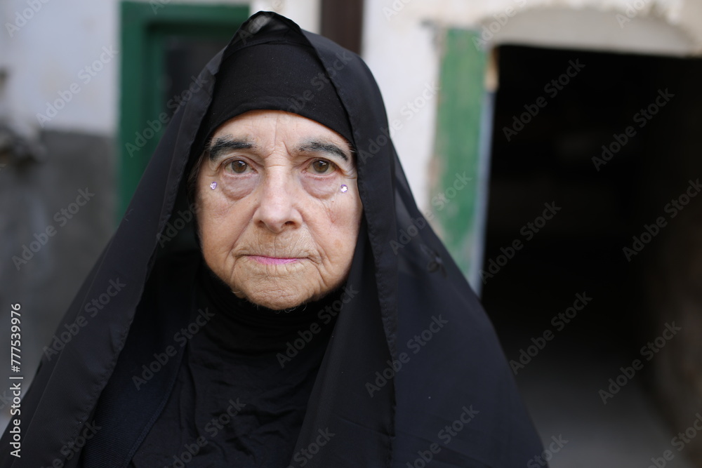 Senior Islamic woman close up Senior Islamic woman close up