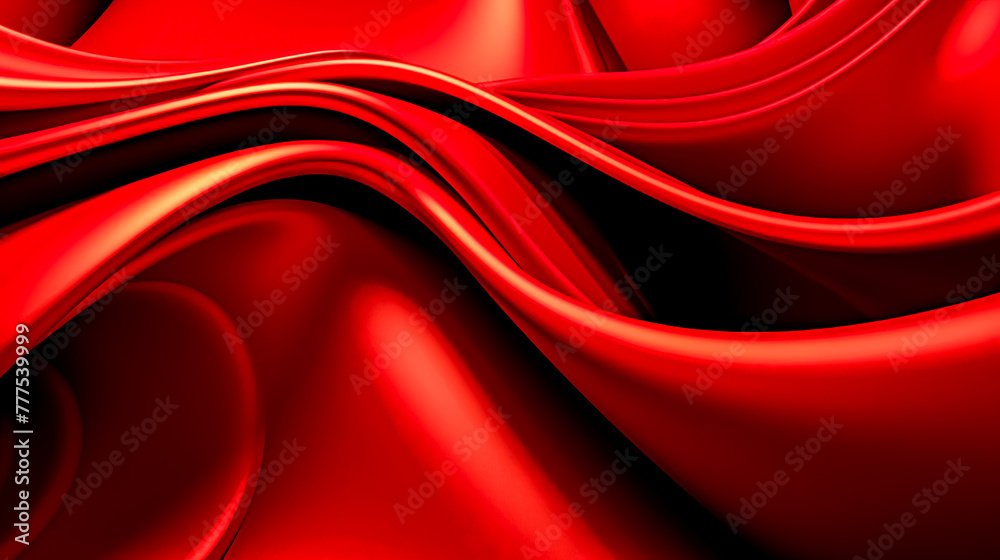 Obraz premium A red fabric with a wave pattern